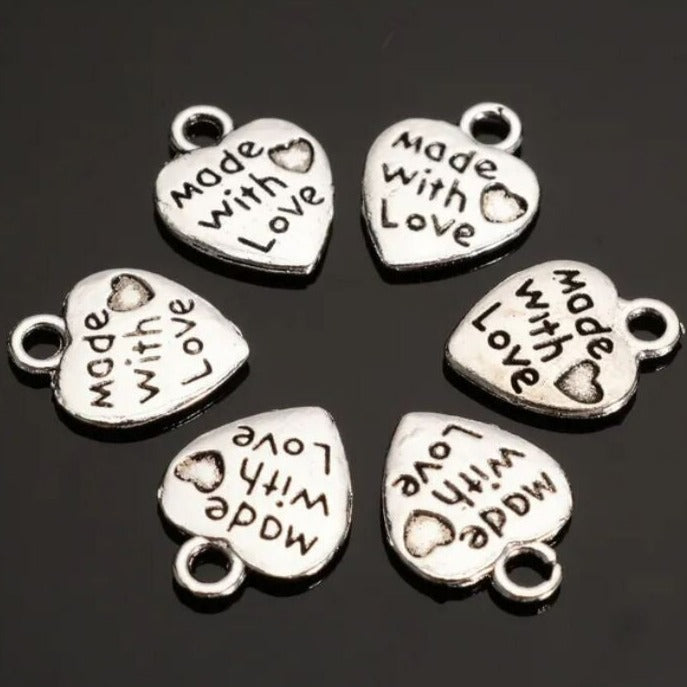 Made with Love Silver Charm