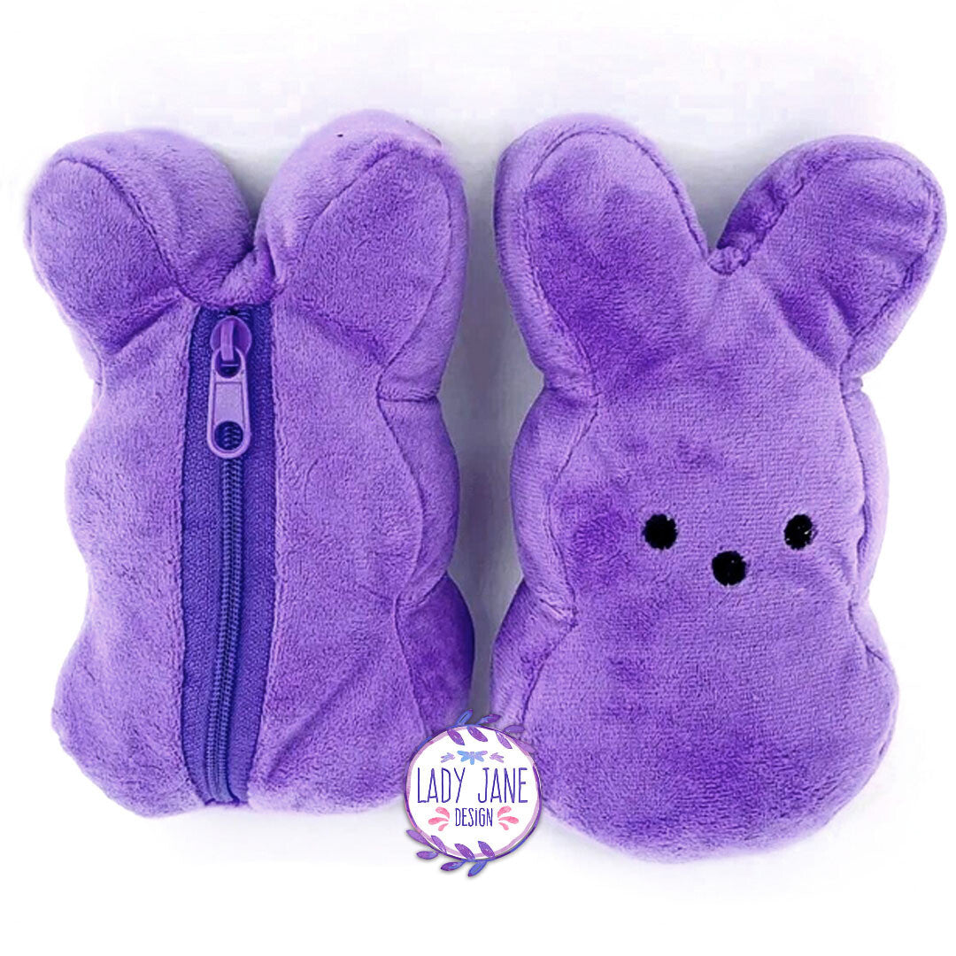 Peeps Easter Bunny Plush Toy with Zip (Purple)