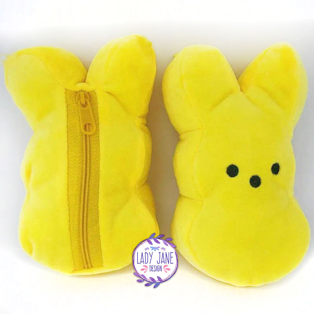 Peeps Easter Bunny Plush Toy with Zip (Yellow)