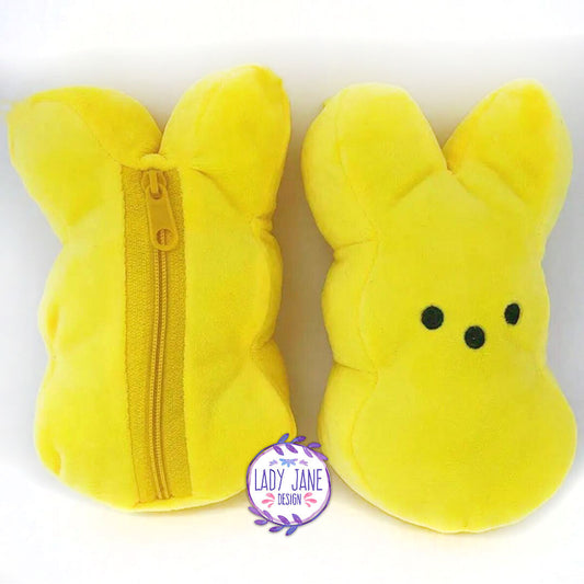 Peeps Easter Bunny Plush Toy with Zip (Yellow)