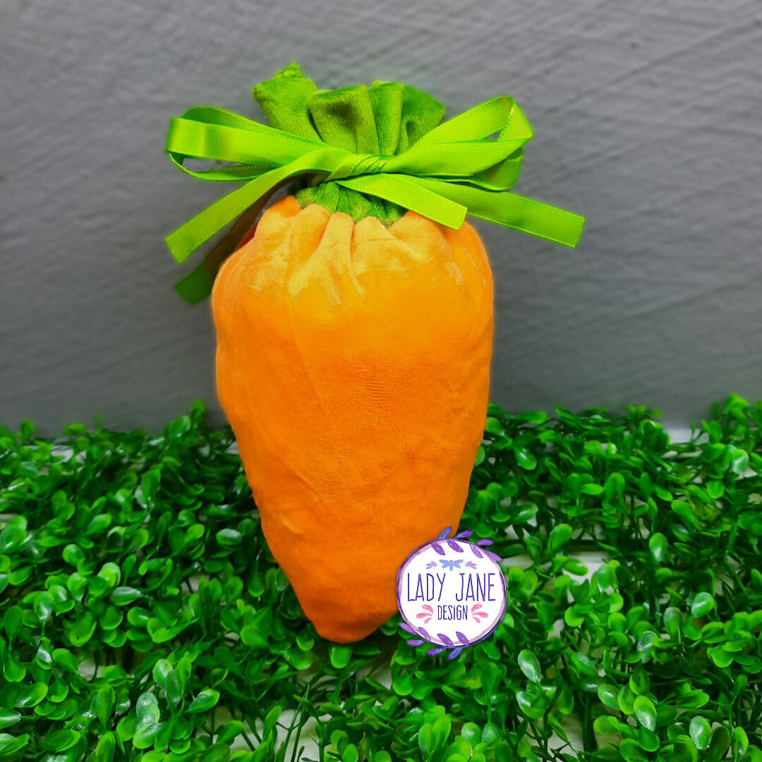 Small Carrot Velvet Gift Bag