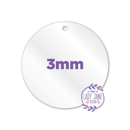 Acrylic Blank Disc - 3mm