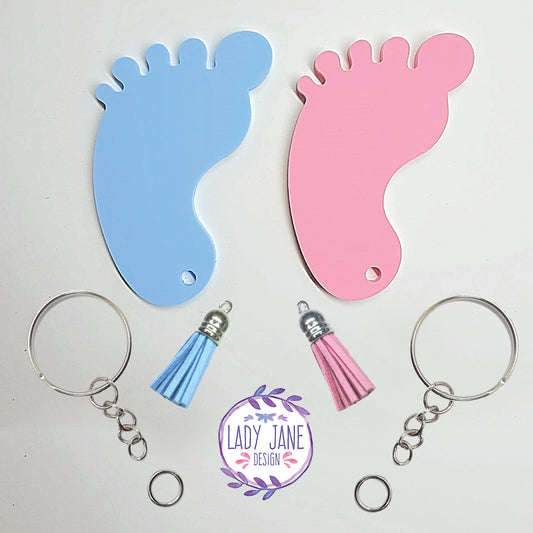 Baby Foot with Keychain & Tassel Combo