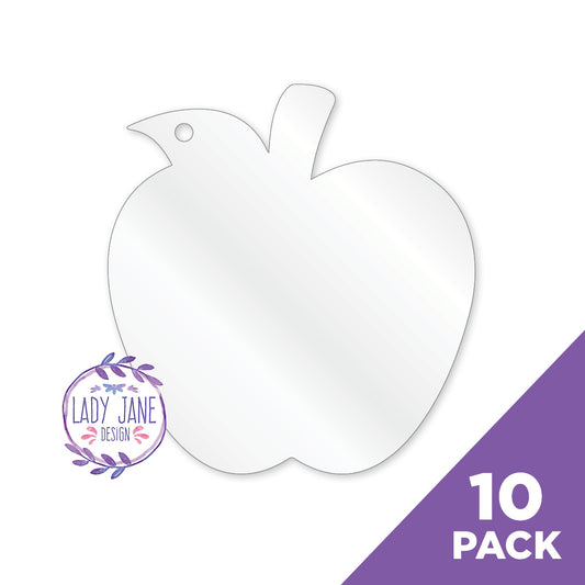 Acrylic Blank Apple - 10 Pack