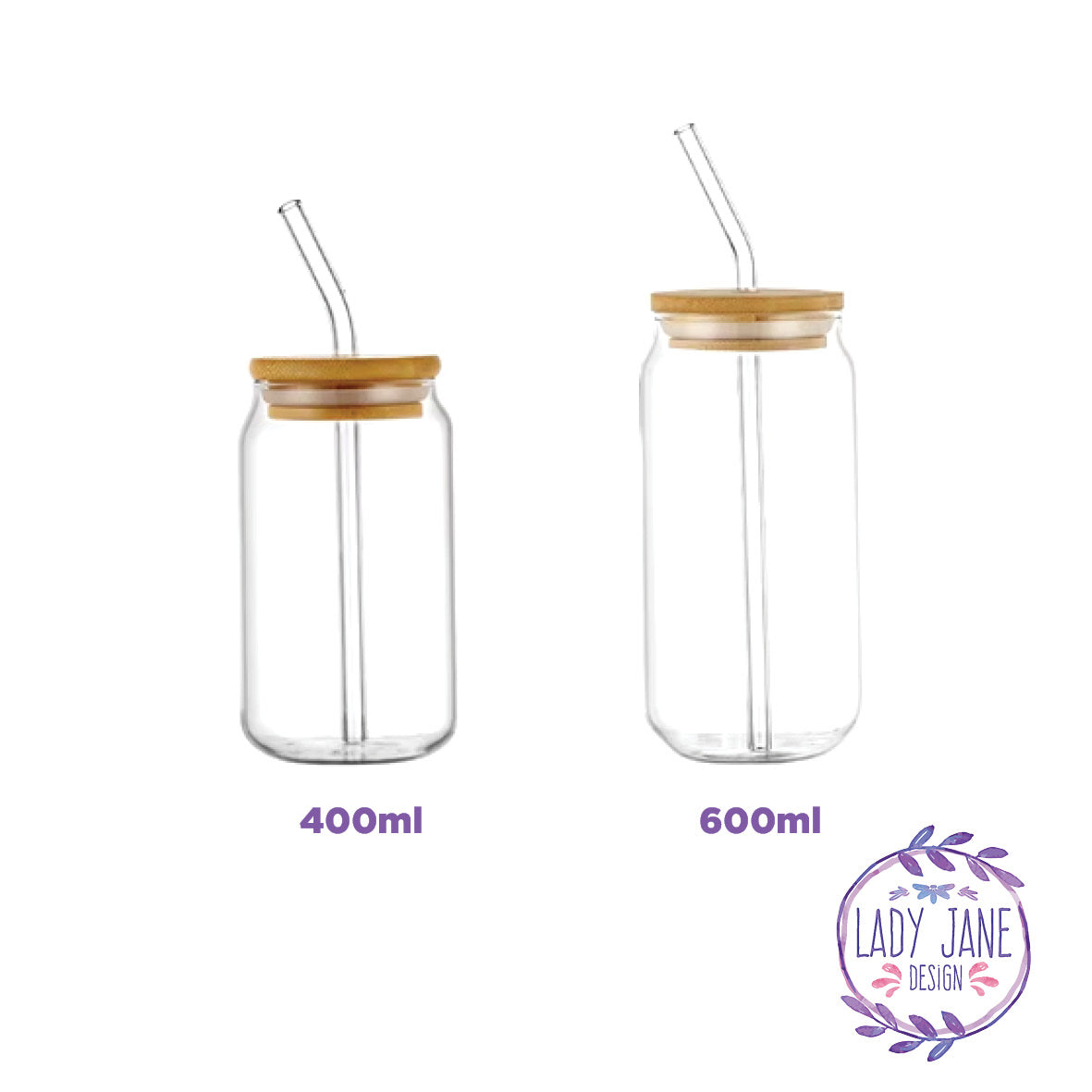 Glass Tumbler with Straw