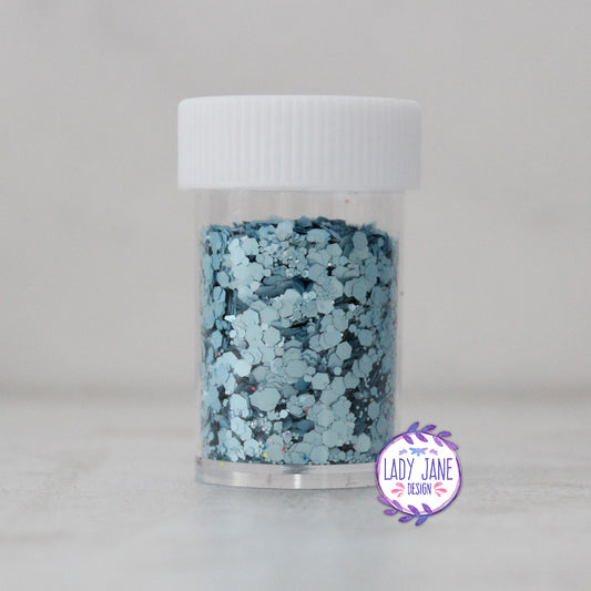 Geometric Glitter - Light Blue