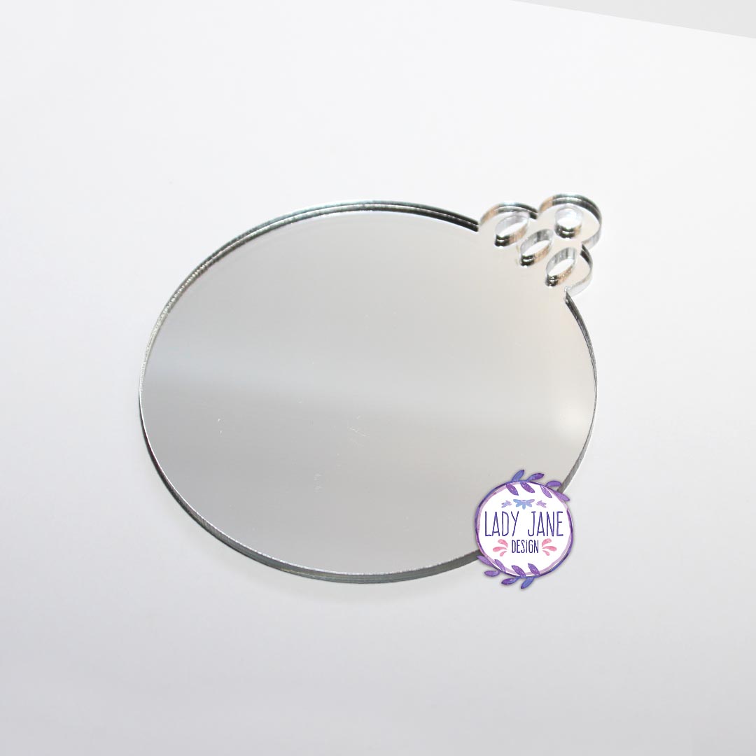 Christmas Bauble Blank - Silver Mirror