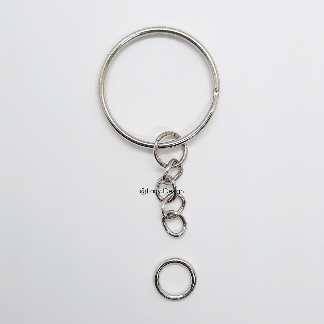 Budget Silver Keychains with Jump Ring - 10 Pack